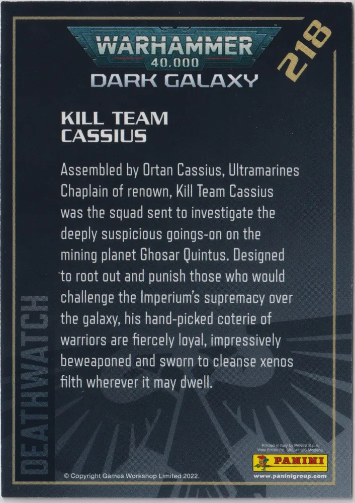 Kill Team Cassius: OW-218 view 2