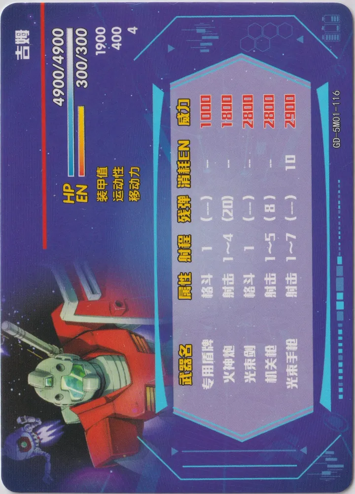RGM-79 GM: GD-5M01-116 view 2