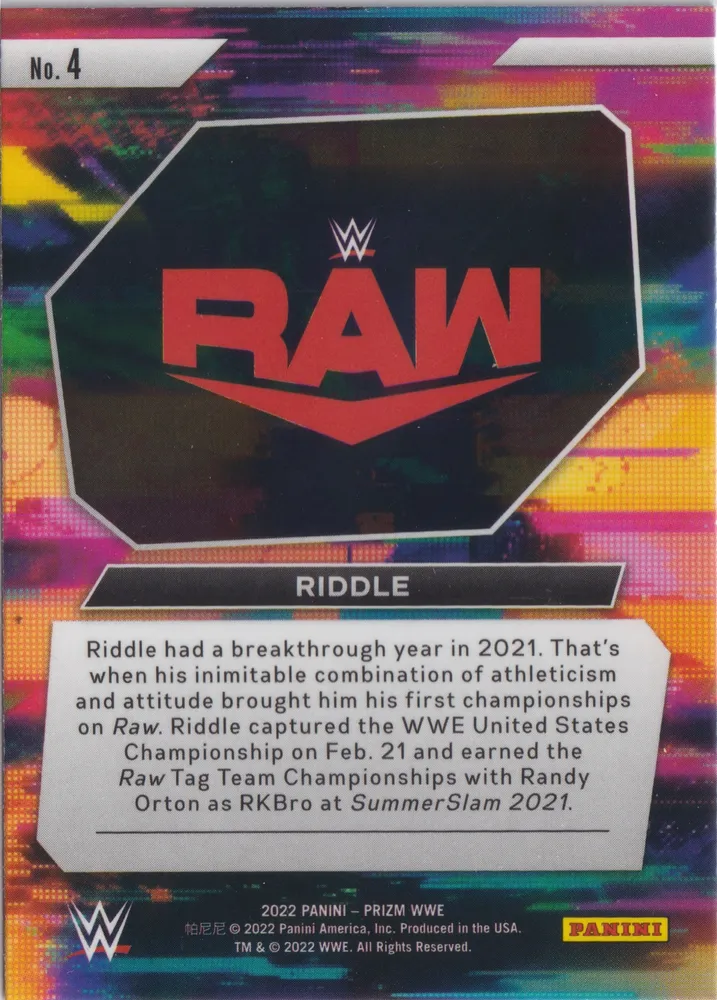 WWE Prizm, Riddle: WWE-PZM-NL-Riddle view 2