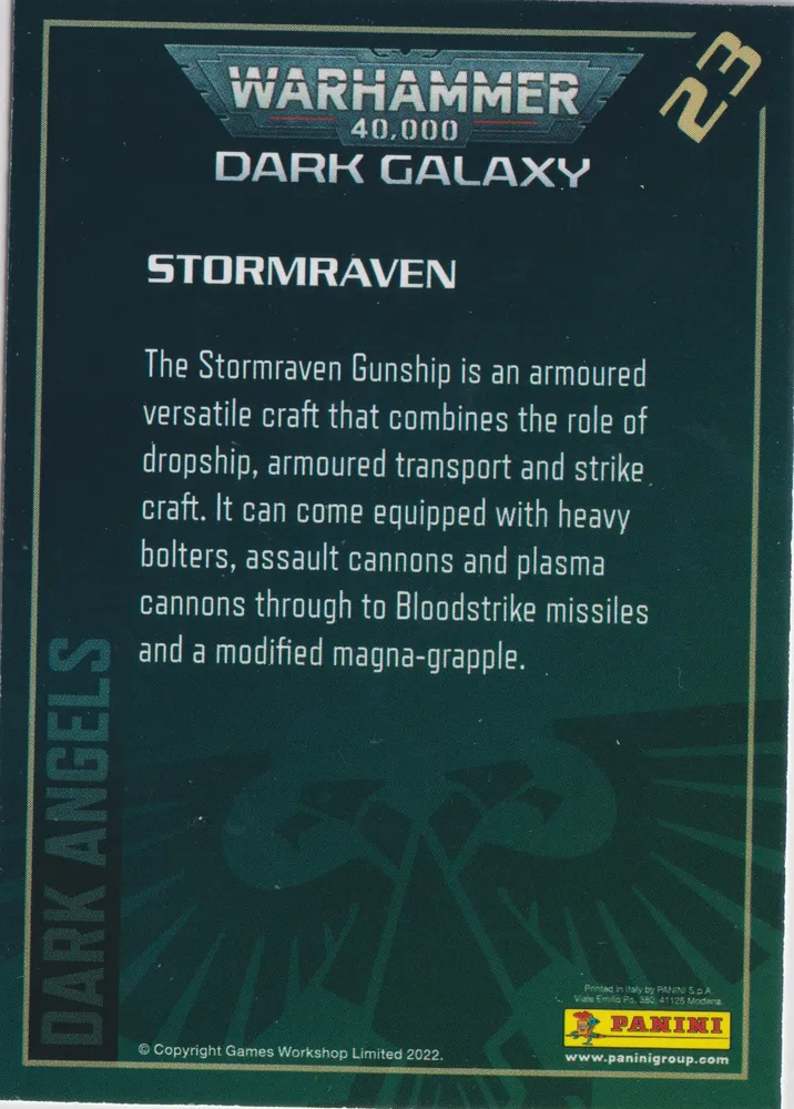 Warhammer 40k Dark Galaxy, Storm Raven: CR-023 view 2