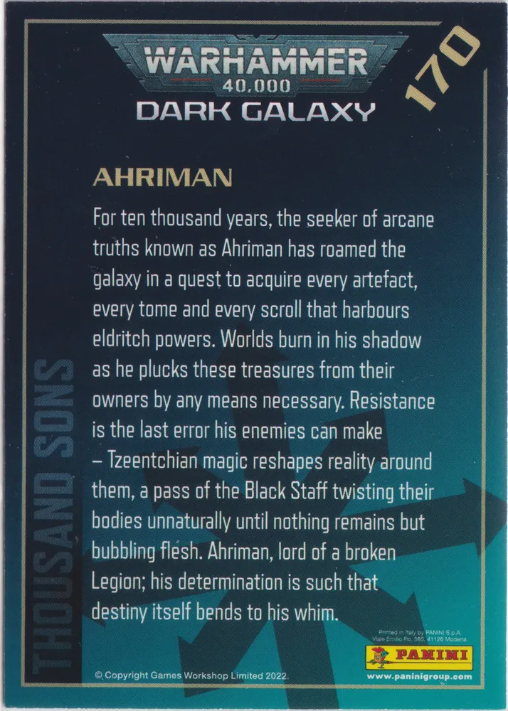 Warhammer 40k Dark Galaxy, Ahriman: WW-170 view 2