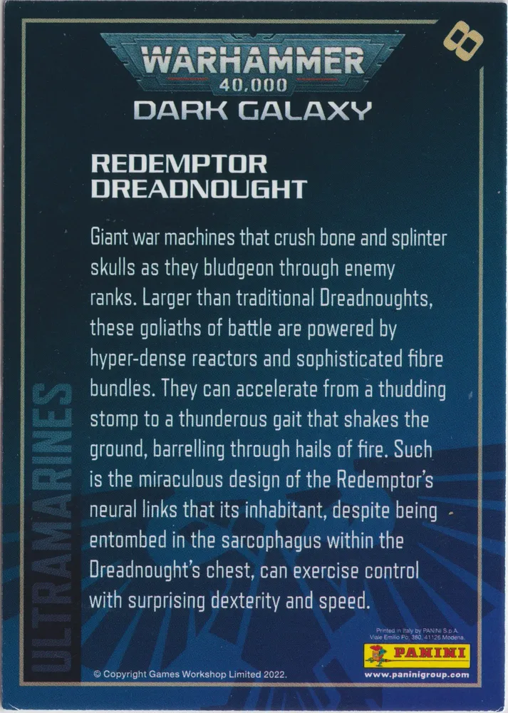 Warhammer 40k Dark Galaxy, Redemptor Dreadnought: OW-008 view 2