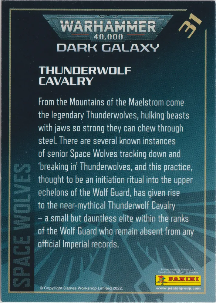 Warhammer 40k Dark Galaxy, Thunderwolf Cavalry: OW-031 view 2
