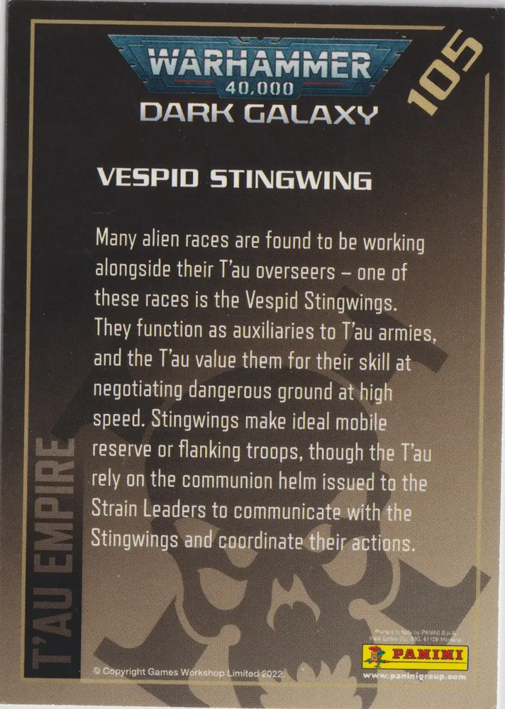 Warhammer 40k Dark Galaxy, Vespid Stingwing: OW-105 view 2