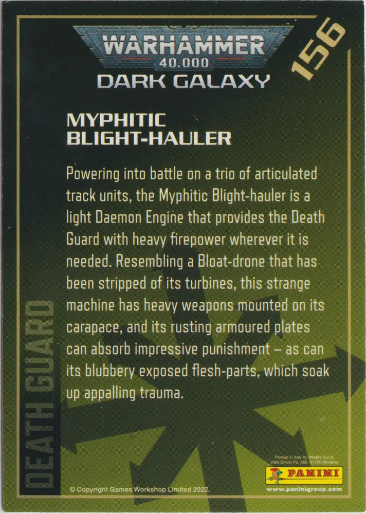 Warhammer 40k Dark Galaxy, Myphitic Blight-Hauler: OW-156 view 2