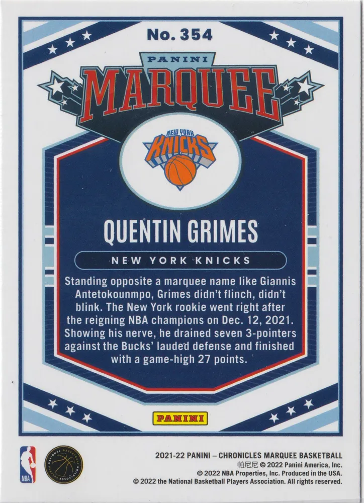 NBA Chronicles 354: Quentin Grimes view 2