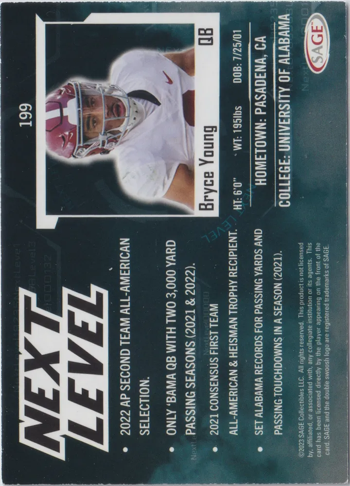 Sage High Series Draft 199: Bryce Young view 2