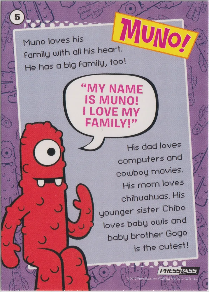 Yo Gabba Gabba, Muno, Card 5 view 2
