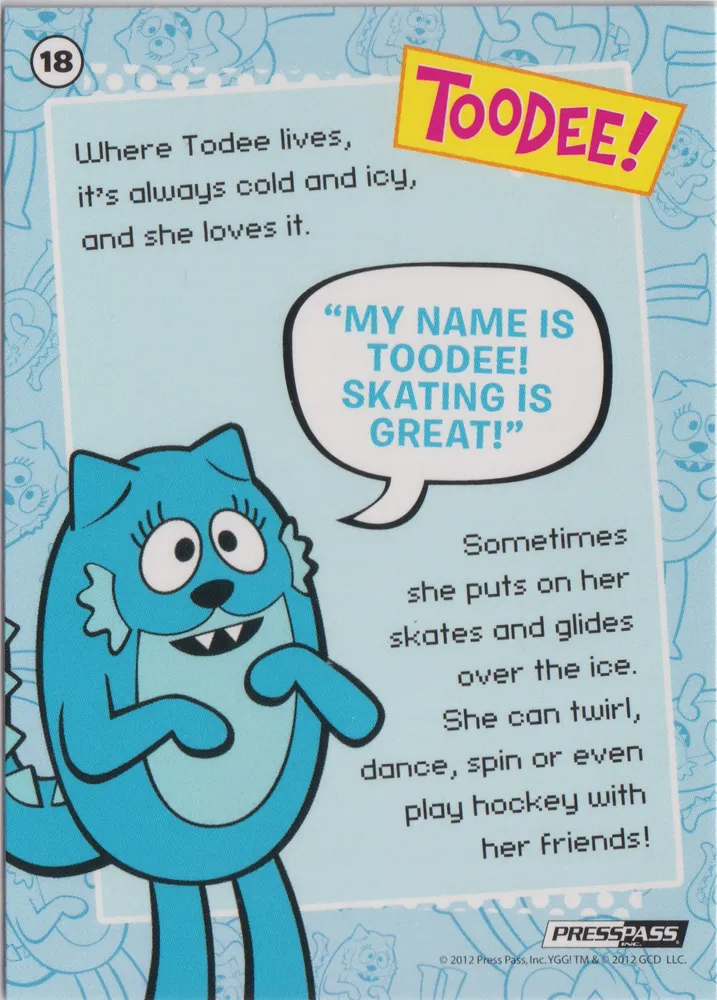 Yo Gabba Gabba, Toodee, Card 18 view 2