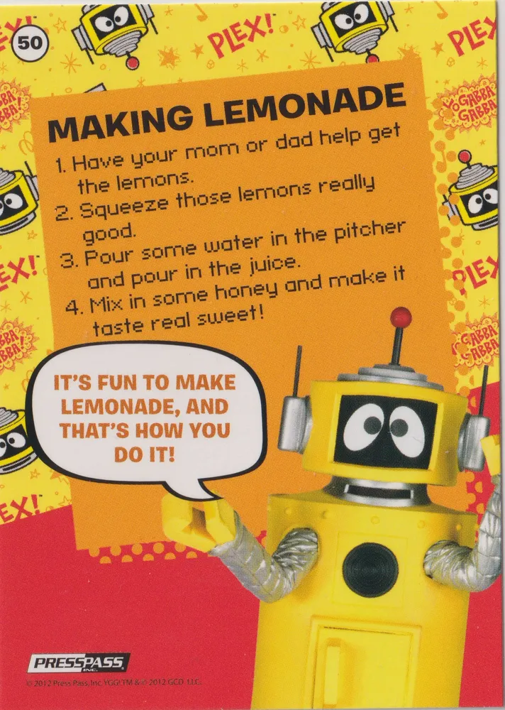 Yo Gabba Gabba, Lemonaide, Card 50 view 2