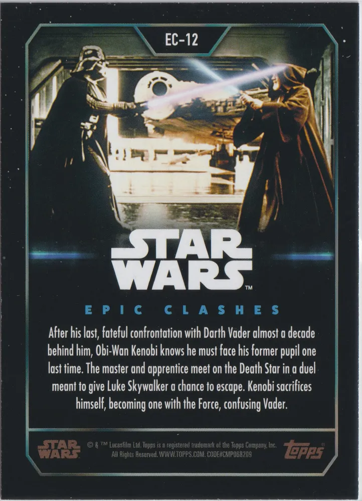 Star Wars Flagship 2023: Vader vs Obi-Wan card EC-12 view 2