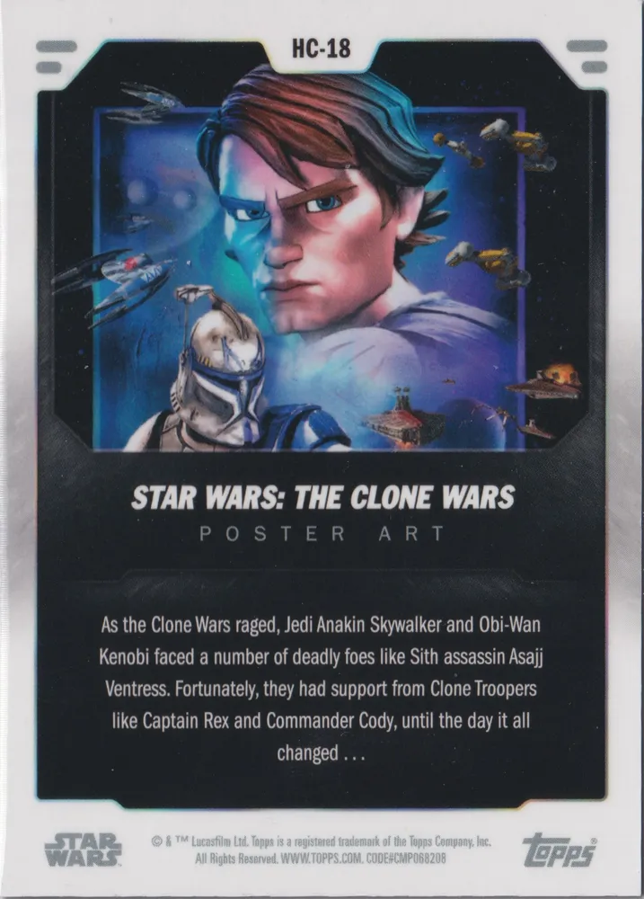 Star Wars Flagship 2023: The Clone Wars card HC-18 view 2