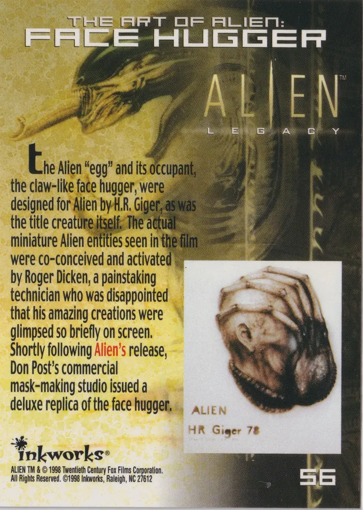 Alien Legacy: Face Hugger - Card 56 view 2