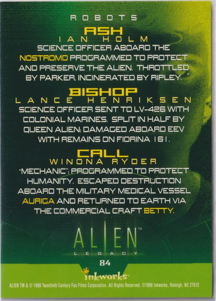 Alien Legacy: Robots - Card 84 view 2
