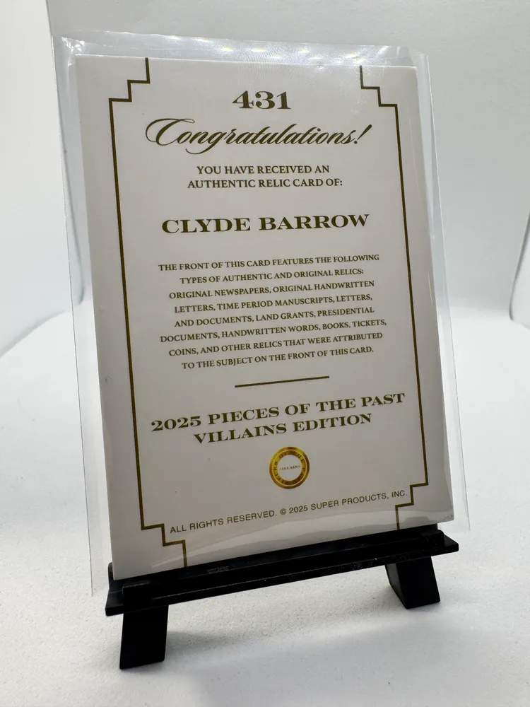Pieces of the Past, Clyde Barrow: 431 view 3