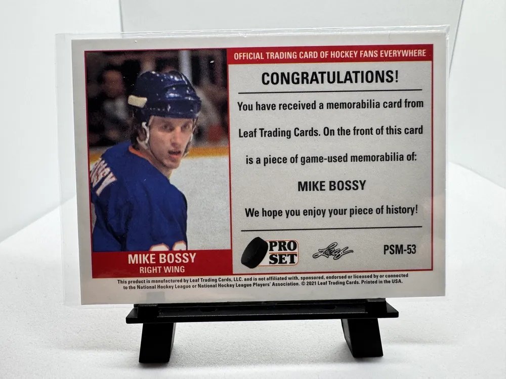 Sports Cards, Mike Bossy (New York Islanders): PSM-53 view 2