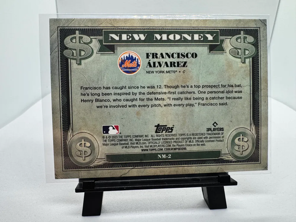 Sports Cards, Francisco Alvarez: NM-2 view 2