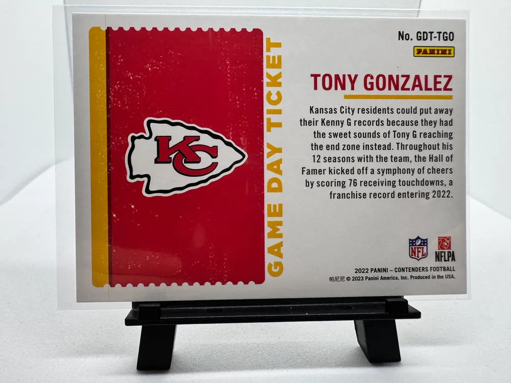 Sports Cards, Tony Gonzalez: GDT-TGO view 2