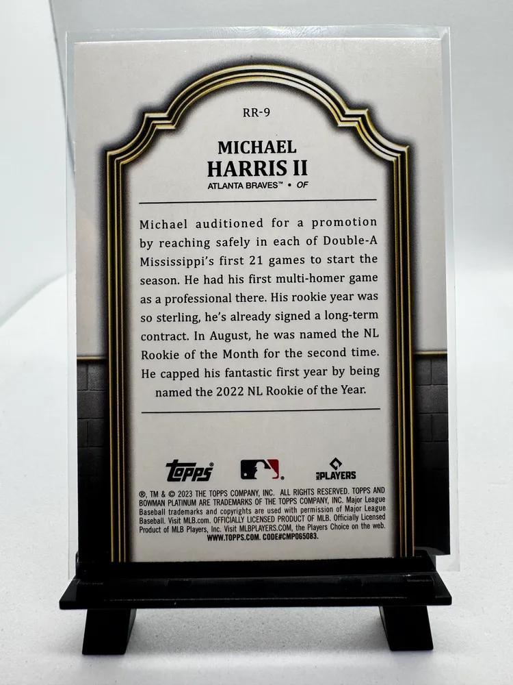 Sports Cards, Michael Harris II: RR-9 view 2