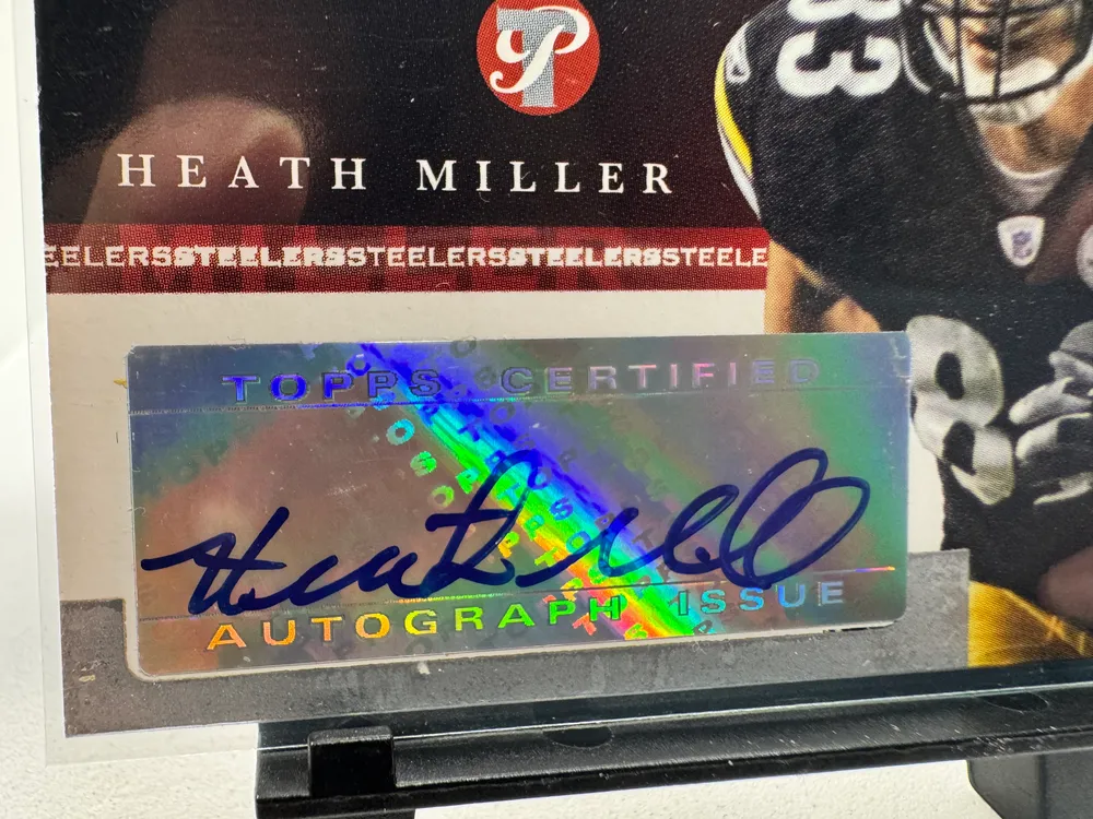 Sports Cards, Heath Miller: PEU-HM view 2