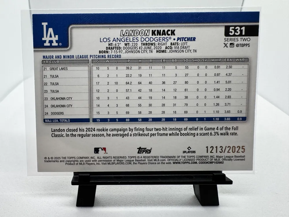 Sports Cards, Landon Knack: 531 view 2