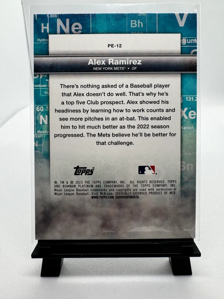 Sports Cards, Alex Ramirez: PE-12 view 2