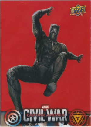 Black Panther: CW29 trading card from the Marvel Civil War set