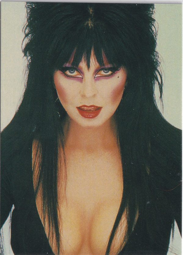 Elvira 31 of 72 front of the trading card from her Mistress of the Dark set released by Comic Images in 1996