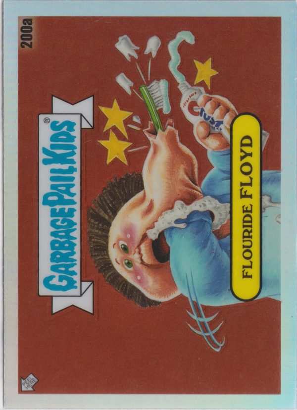 Flouride Floyd: 200a a trading card from the Chrome series 5 release of Garbage Pail Kids by Topps