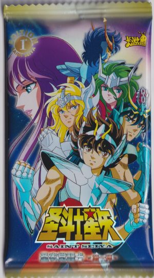 Front of the Kayou Saint Seiya trading cards pack