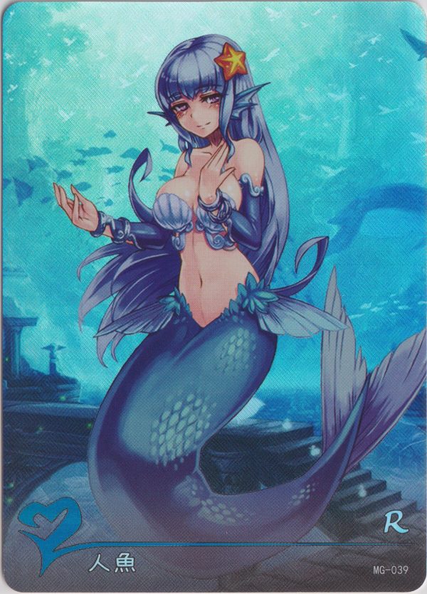 MG-039 Mermaid a trading card from the Monster Girl Encyclopedia cryptid waifu set