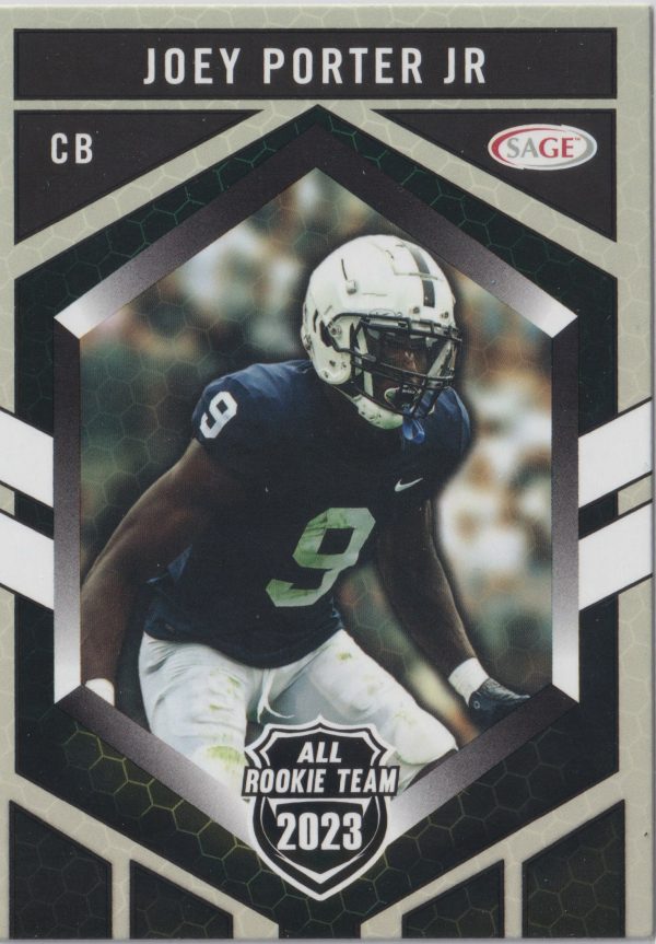 SHS-RT-186 featuring Joey Porter Jr from the Sage High Series Draft Football trading cards set