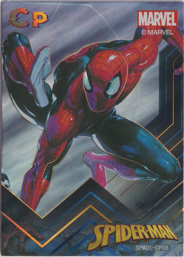 SPM01-CP08 a trading card from the incredible Spiderman 60th Anniversary set by Zhenka