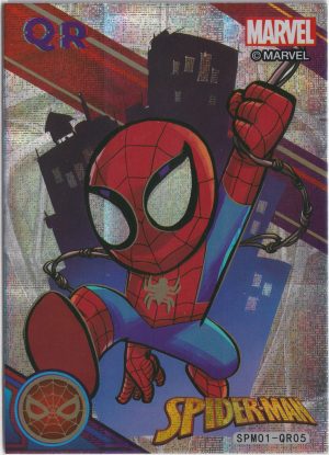 SPM01-QR05 a trading card from the incredible Spiderman 60th Anniversary set by Zhenka