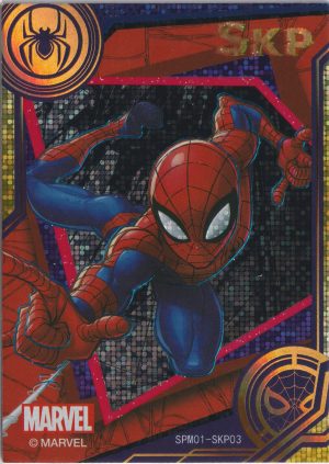 SPM01-SKP03 a trading card from the incredible Spiderman 60th Anniversary set by Zhenka