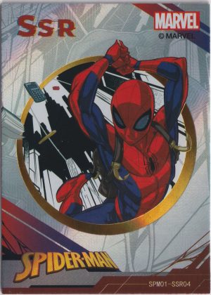SPM01-SSR04 a trading card from the incredible Spiderman 60th Anniversary set by Zhenka