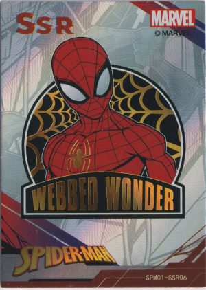 SPM01-SSR06 a trading card from the incredible Spiderman 60th Anniversary set by Zhenka