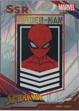SPM01-SSR07 a trading card from the incredible Spiderman 60th Anniversary set by Zhenka
