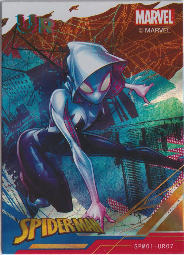 SPM01-UR07 a trading card from the incredible Spiderman 60th Anniversary set by Zhenka