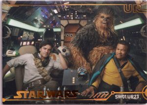 SW01-UR23 trading card, from star wars pre release 2023.