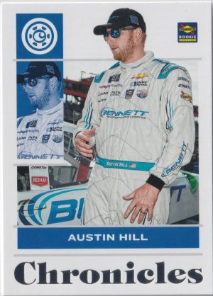 Austin Hill on card 5 from Panini's 2021 Nascar Chronicles set of trading cards