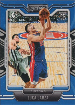 Luka Garza on card 268 from Panini's NBA Chronicles 2021 trading cards set