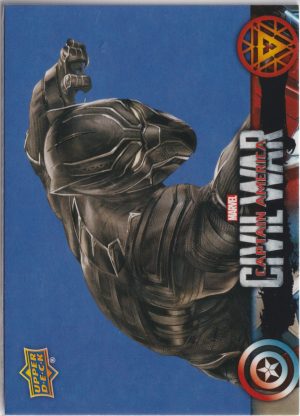 Black Panther: CW17 trading card from the Marvel Civil War set