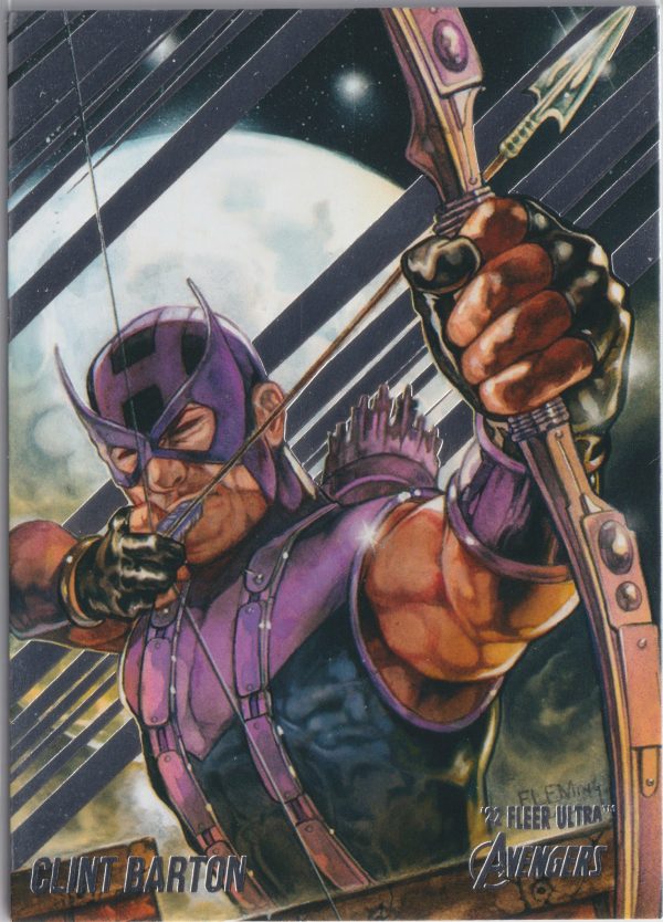 Hawkeye, card 14 from Upper Deck's "Fleer Ultra Avengers '22" release