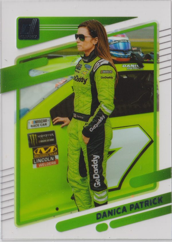 Danica Patrick on card 01 from Panini's 2021 Nascar Chronicles set of trading cards