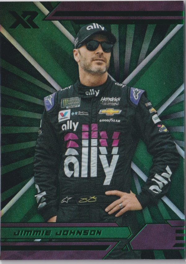 Jimmy Johnson on card 04 from Panini's 2021 Nascar Chronicles set of trading cards