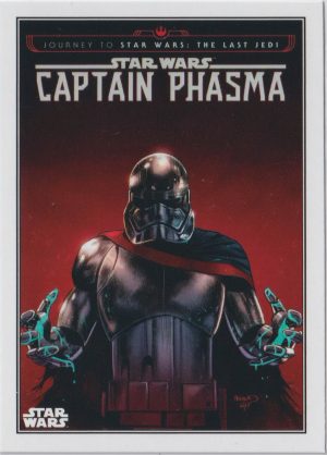 Captain Phasma card CC-1 from Topps' 2023 Flagship trading cards set. This is the low-end retail offering, it still has many parallels, insert sets and a full suite of rare autographed chase cards.