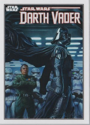 Darth Vader card CC-7 from Topps' 2023 Flagship trading cards set. This is the low-end retail offering, it still has many parallels, insert sets and a full suite of rare autographed chase cards.