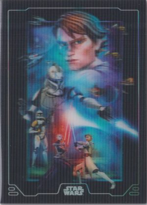 The Clone Wars card HC-18 from Topps' 2023 Flagship trading cards set. This is the low-end retail offering, it still has many parallels, insert sets and a full suite of rare autographed chase cards.