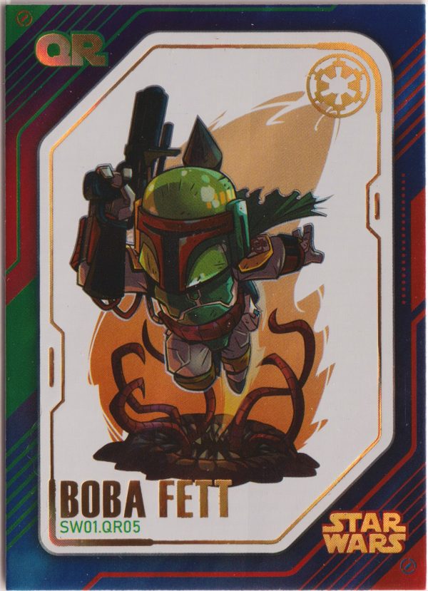 SW01.QR05 trading card, from star wars pre release 2023.